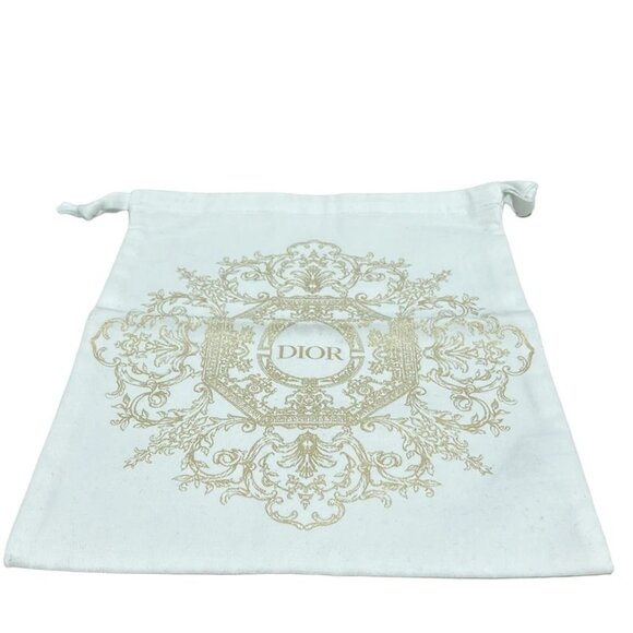 DIOR/ChristianDior - Light Blue Beige Multi Cotton Accessory Case 127-053125 - Picture 7 of 7